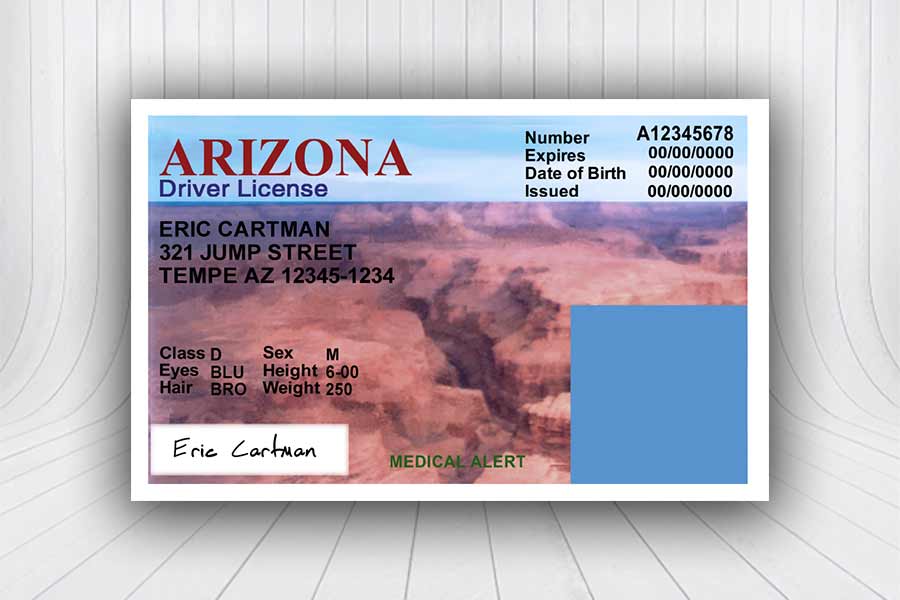 Arizona (U.S.) ID Template