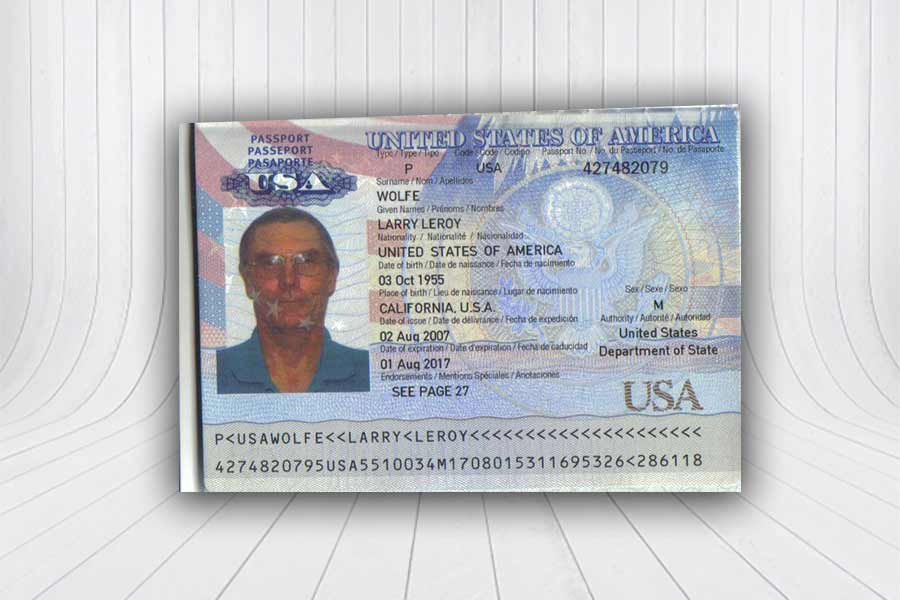 Как выглядит паспорт сша страница с фото